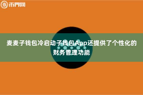 麦麦子钱包冷启动子钱包App还提供了个性化的财务管理功能