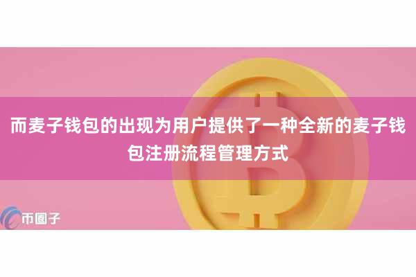 而麦子钱包的出现为用户提供了一种全新的麦子钱包注册流程管理方式