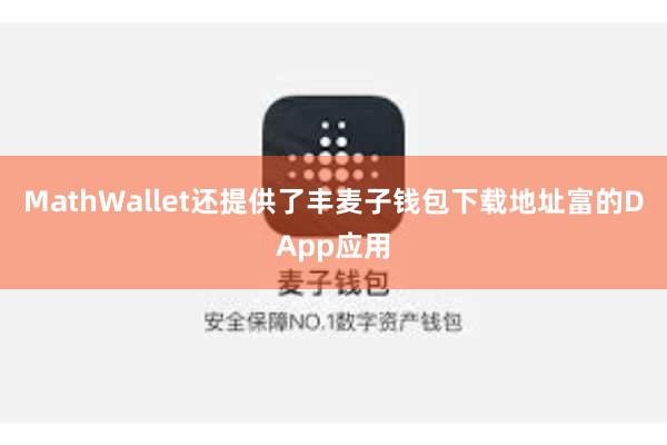 MathWallet还提供了丰麦子钱包下载地址富的DApp应用